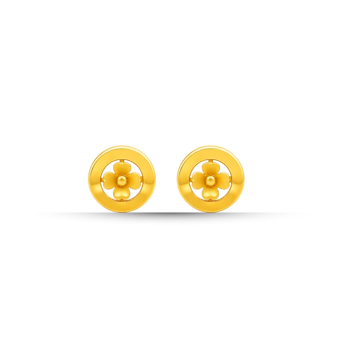 18K Gold Floral Circle Tops